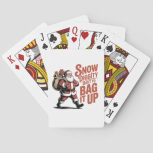Sneeuw Diggity Gaat het Inpakken Grappig Kerstmis Pokerkaarten