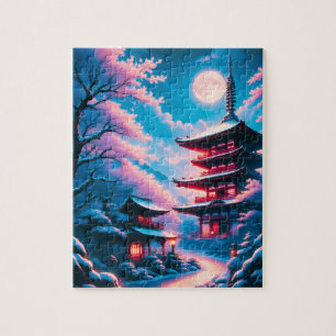 Sneeuw- en Bloesemtempel (Yukizakura no Tera) Legpuzzel