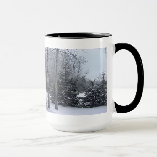 sneeuw en bomen mok (Rechts)