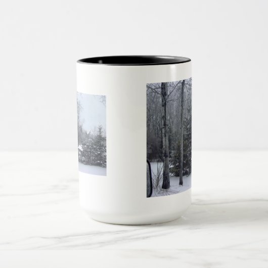 sneeuw en bomen mok (Midden)