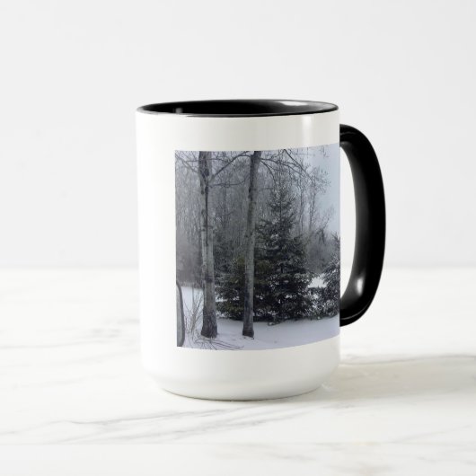 sneeuw en bomen mok (Voorkant rechts)