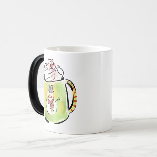 Sneeuw en cacao magische mok (Voorkant links)