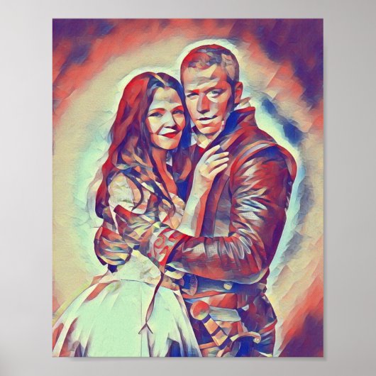 Sneeuw en charmante art deco print (Voorkant)