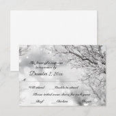 Sneeuw en ijs blinken Winter RSVP + Menu (Voorkant / Achterkant)