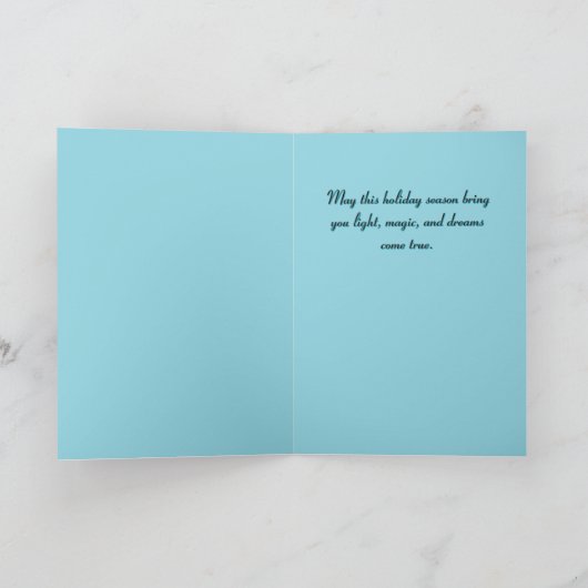 Sneeuw en Magische Kerstkaart Feestdagen Kaart (Binnen)