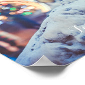 Sneeuw- en winterlichten poster (Hoek)