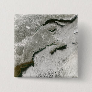 Sneeuw- en wolkenstraten vierkante button 5,1 cm