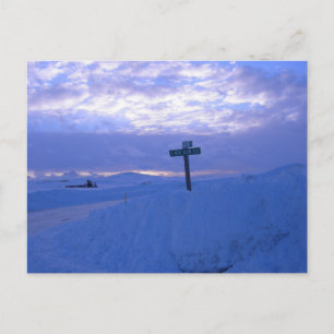 Sneeuw en zon briefkaart