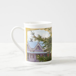 Sneeuw, Evergreen en Cottages - Martha's wijngaard Porselein Kop