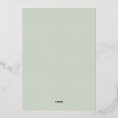 Sneeuw Evergreen Landschap Winter Save the Date Folie Uitnodiging (Achterkant)