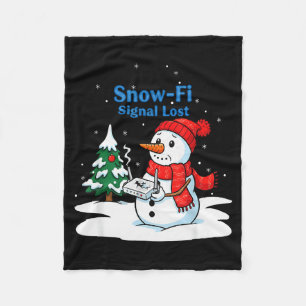 Sneeuw-fi Signaal Verloren Grappige Kerstman Wifi  Fleece Deken