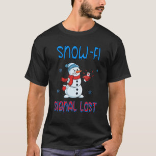 Sneeuw-Fi Signaal Verloren Grappige Winter T-Shirt