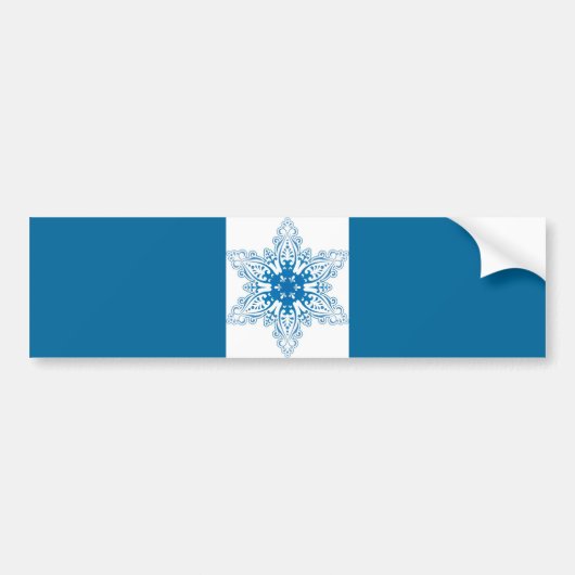 sneeuw_flake bumpersticker (Voorkant)