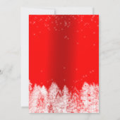 Sneeuw glinstert rood metaalachtig winter bedrijfs kaart (Achterkant)