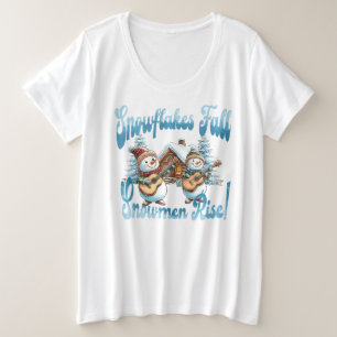 sneeuw grote maat t-shirt