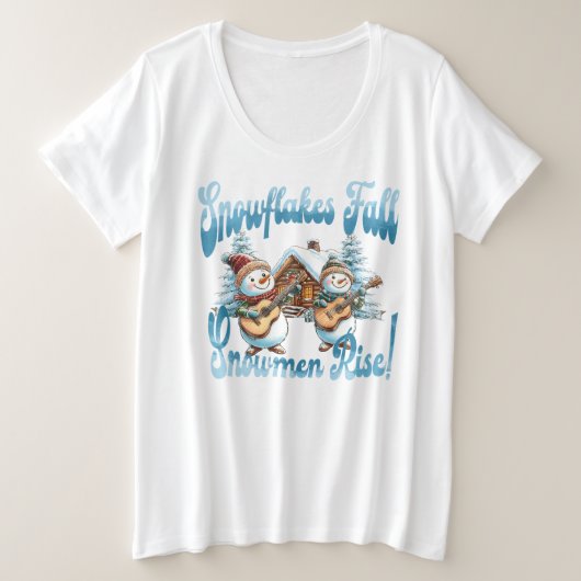 sneeuw grote maat t-shirt (Design voorkant)