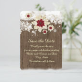 Sneeuw Hout Kerstmis Bewaar de datum Save The Date (Staand voorkant)