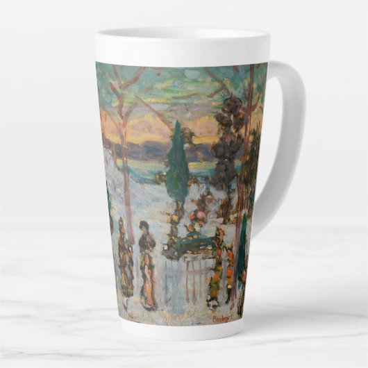 Sneeuw in april door Maurice Prendergast,  kunst Latte Mok (Rechterhoek)