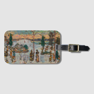 Sneeuw in april van Maurice Prendergast, Vintage A Bagagelabel