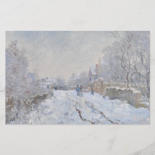 Sneeuw in Argenteuil (van Claude Monet) Briefpapier (Voorkant)