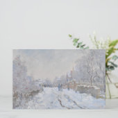 Sneeuw in Argenteuil (van Claude Monet) Briefpapier (Staand voorkant)