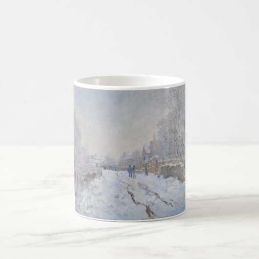 Sneeuw in Argenteuil (van Claude Monet) Koffiemok (Center)