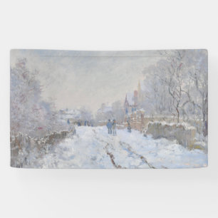 Sneeuw in Argenteuil (van Claude Monet) Spandoek