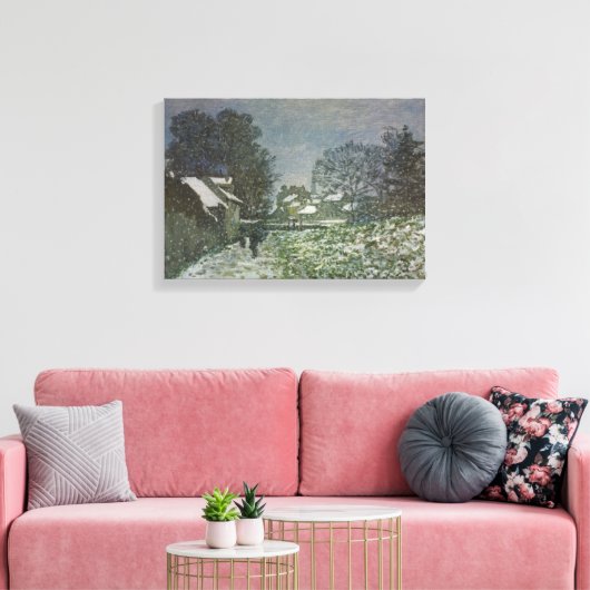 Sneeuw in Argentinië door Claude Monet Canvas Afdruk (Insitu (Woonkamer))