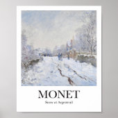 Sneeuw in Argentinië door Claude Monet Poster (Voorkant)