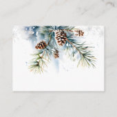 Sneeuw in de liefde winter baby shower luier verlo informatiekaartje (Achterkant)