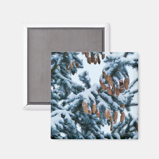 Sneeuw in de Pines Magnet Magneet (Voorkant / Achterkant)