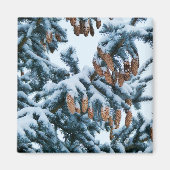 Sneeuw in de Pines Magnet Magneet (Voorkant)