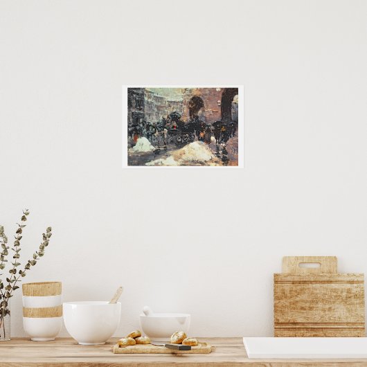 Sneeuw in de stad poster (Keuken)