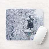 Sneeuw in het park muismat (Met muis)