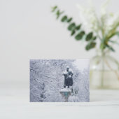 Sneeuw in het park visitekaartje (Staand voorkant)