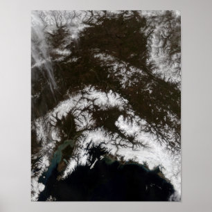 Sneeuw in het zuidelijk deel van Alaska Poster