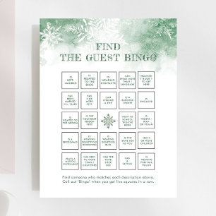 Sneeuw in Liefde Bruids Spel Vind de Gast Bingo