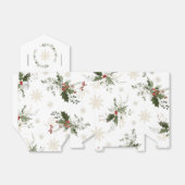 Sneeuw in liefde Gouden sneeuwvlokken Bruidsdouche Bedankdoosjes (Uitgevouwen)