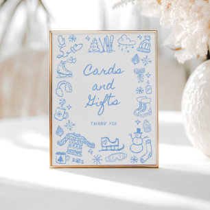 Sneeuw in liefde grillige Kaarten en geschenken Poster