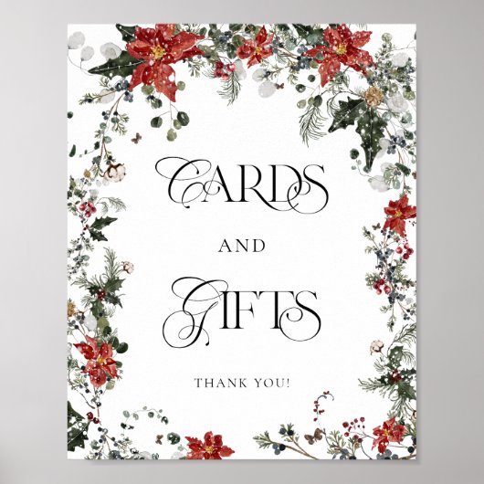 Sneeuw in Liefde Winter Bloemen Kaarten en Geschen Poster (Voorkant)