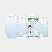 Sneeuw in liefde winter bruiloft bedankdoosjes (Uitgevouwen)