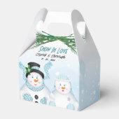 Sneeuw in liefde winter bruiloft bedankdoosjes (Voorkant Zijde)