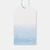 Sneeuw in liefde winter bruiloft cadeaulabel (Achterkant)