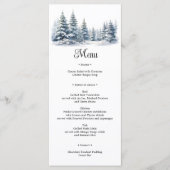 Sneeuw in Liefde winter dennenbos Menu (Voorkant)