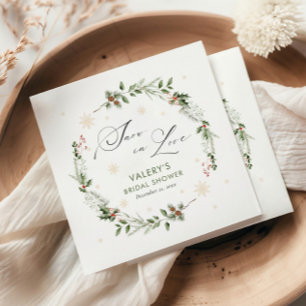 Sneeuw in Liefde Winter Vrijgezellenfeest Servet