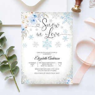 Sneeuw in Love Baby Shower Uitnodiging