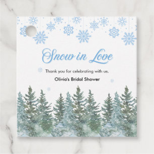 Sneeuw in Love Sneeuwvlokken Bruidsdouche Bedankt Bedankjes Labels