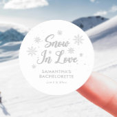Sneeuw in love Witte Winter Bruidsmeisjes Ronde Sticker