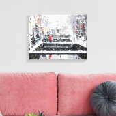 Sneeuw in Midsomer Norton Canvas Afdruk (Insitu (Woonkamer))