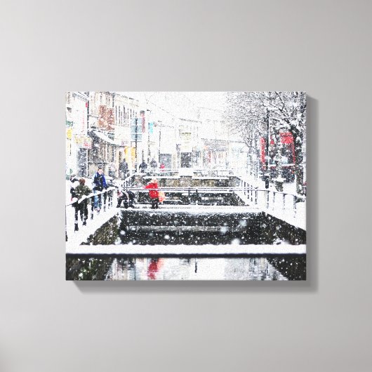 Sneeuw in Midsomer Norton Canvas Afdruk (Voorkant)